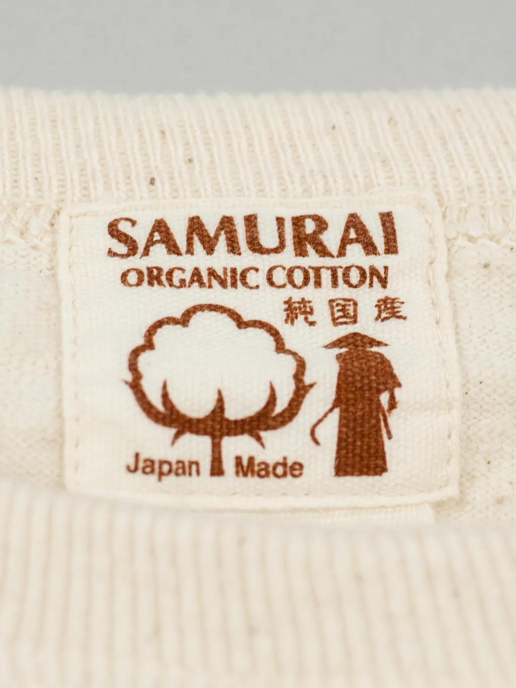 Samurai Jeans SJST-SC01 Japanese Cotton Crew T-Shirt Natural