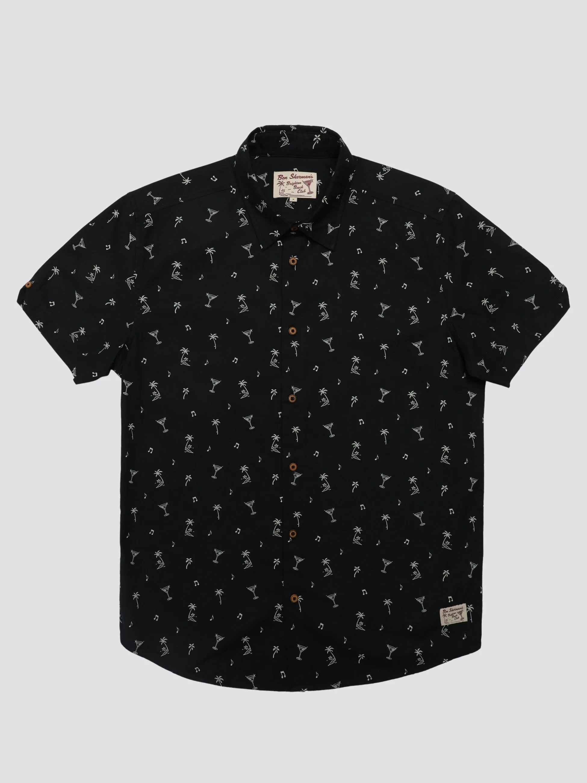 Scattered Print Shirt - Black