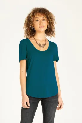 SCOOP NECK TUNIC | TEAL