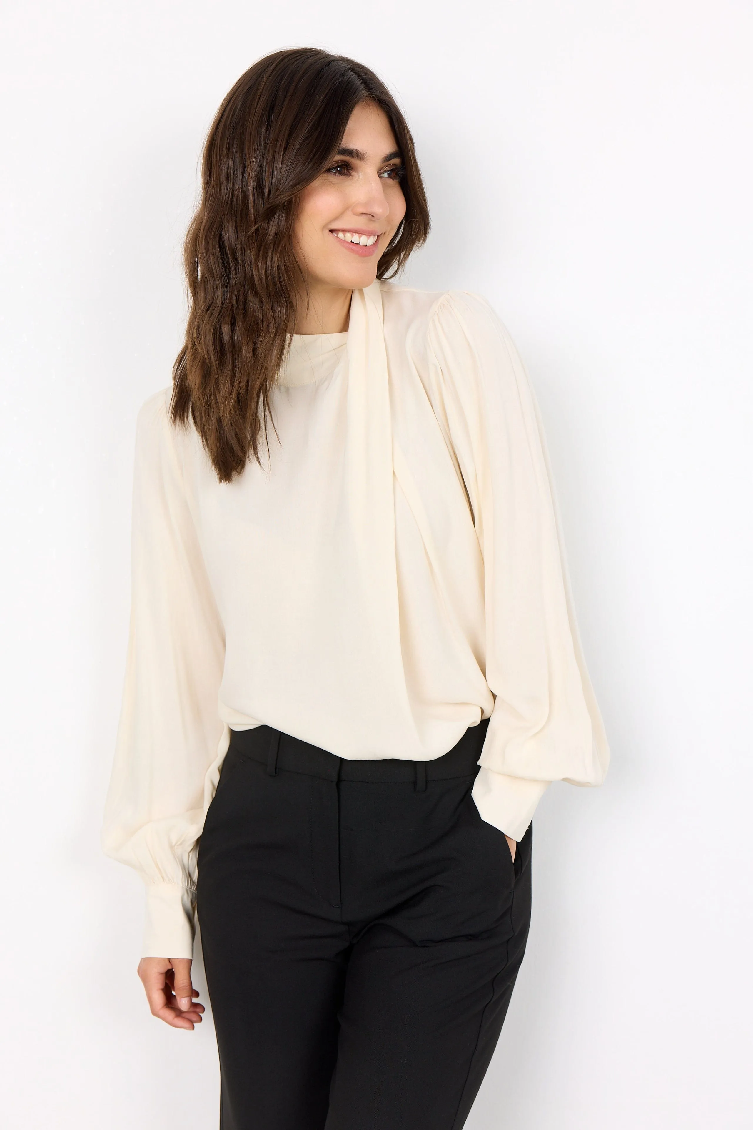 Soya Concept Pleat Detail Blouse Ivory