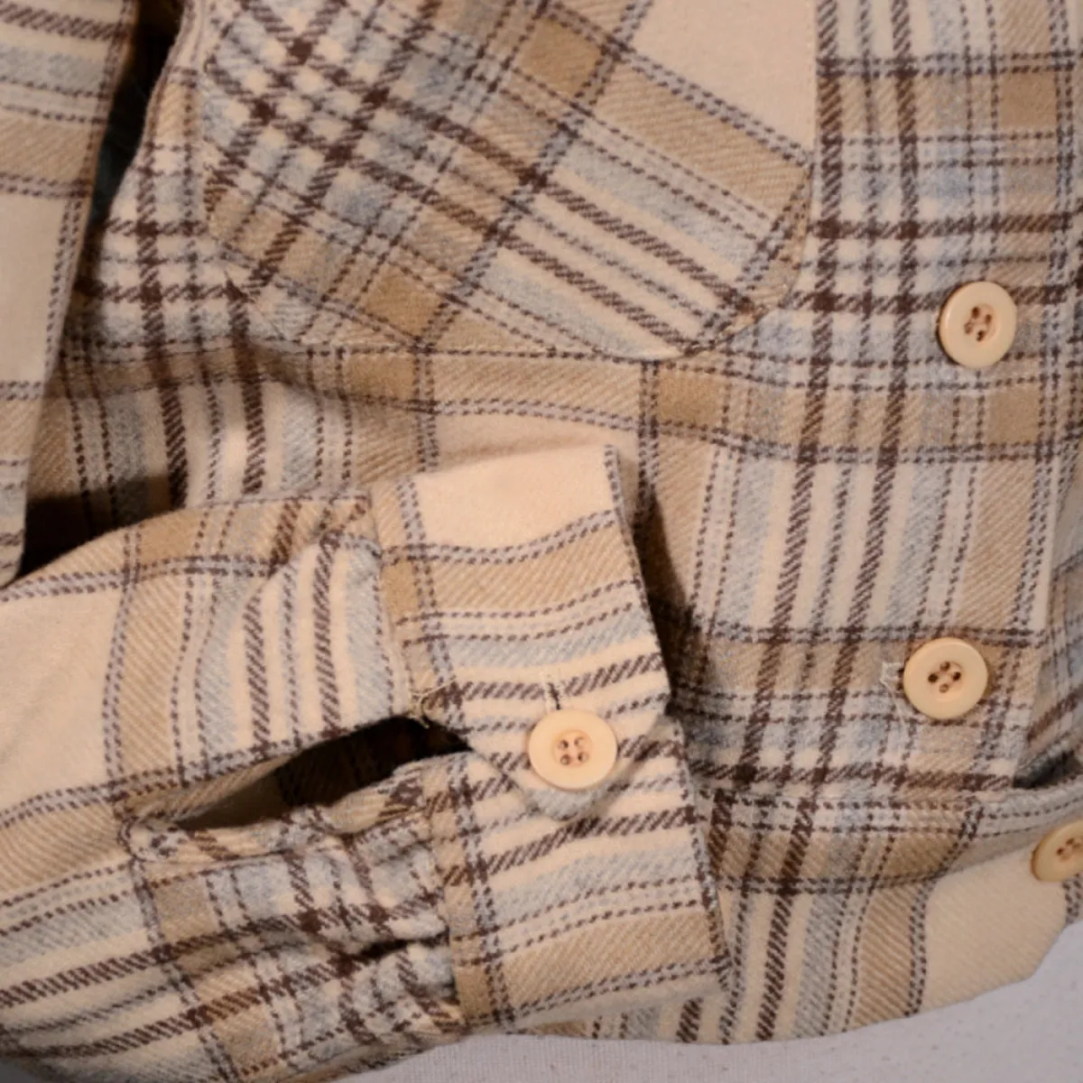 Trousers Up 70s Wool Plaid Bomber Jacket M