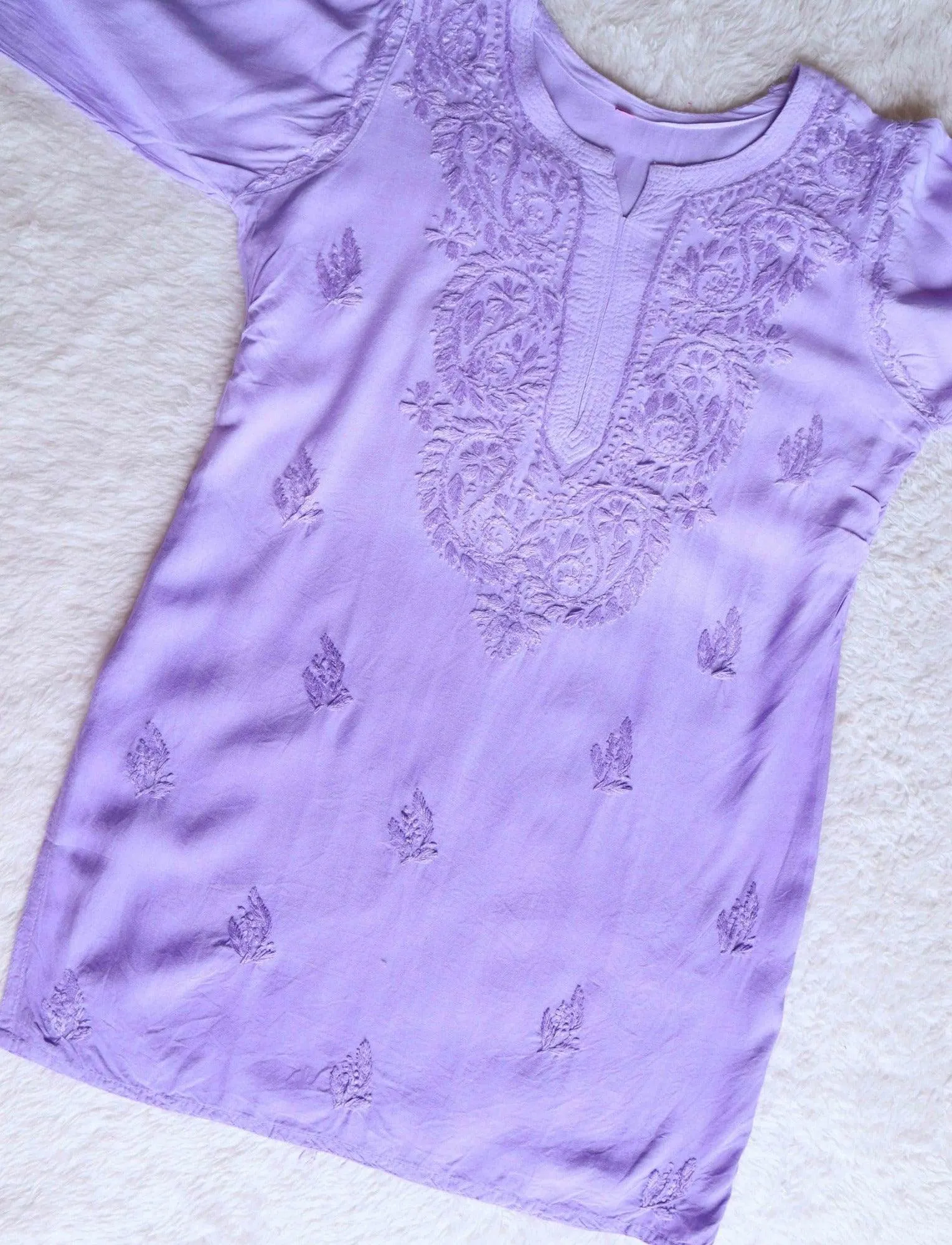 Vibha Ombre Chikankari Short Top