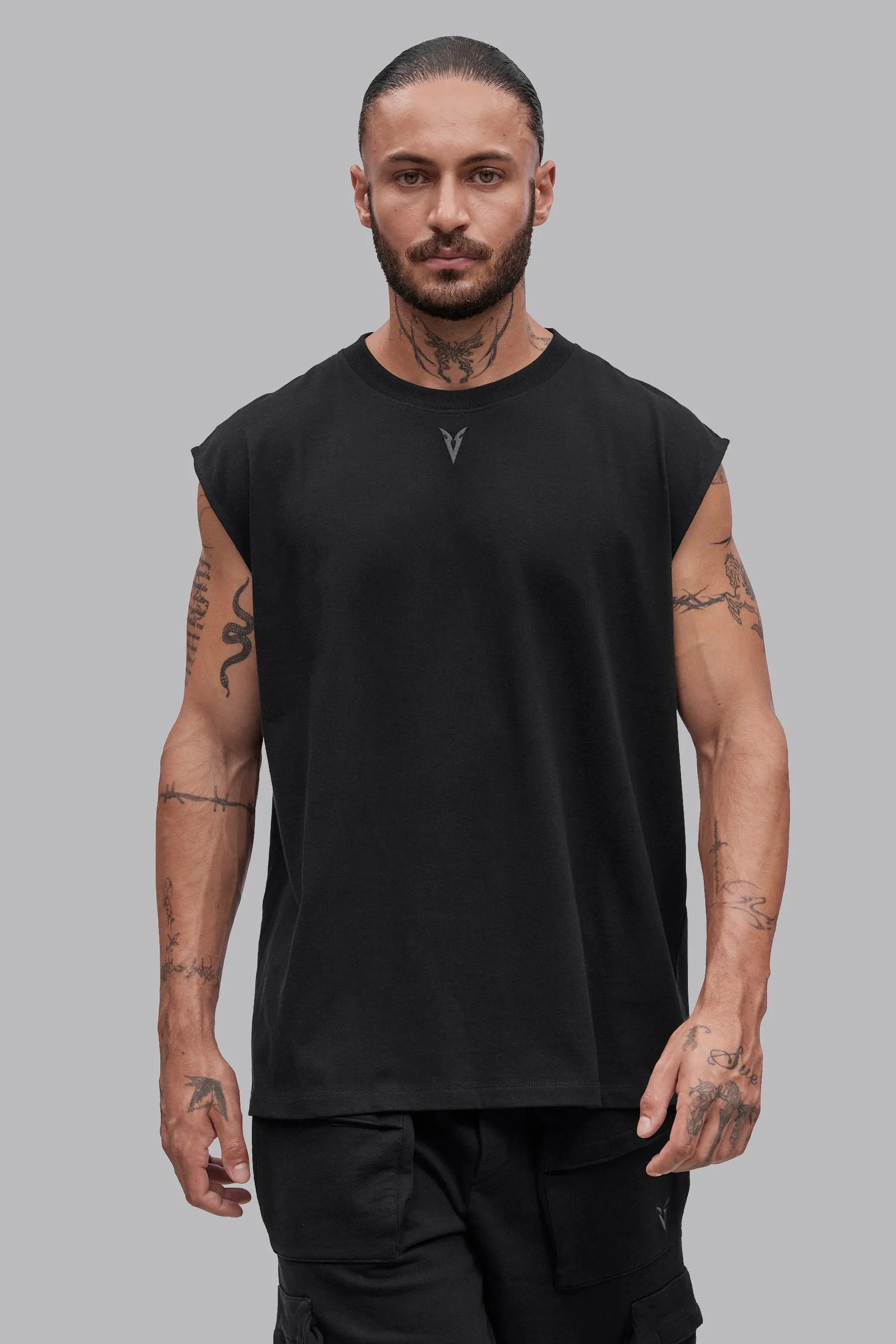 V_LYFE220 SLEEVELESS T-SHIRT - Black