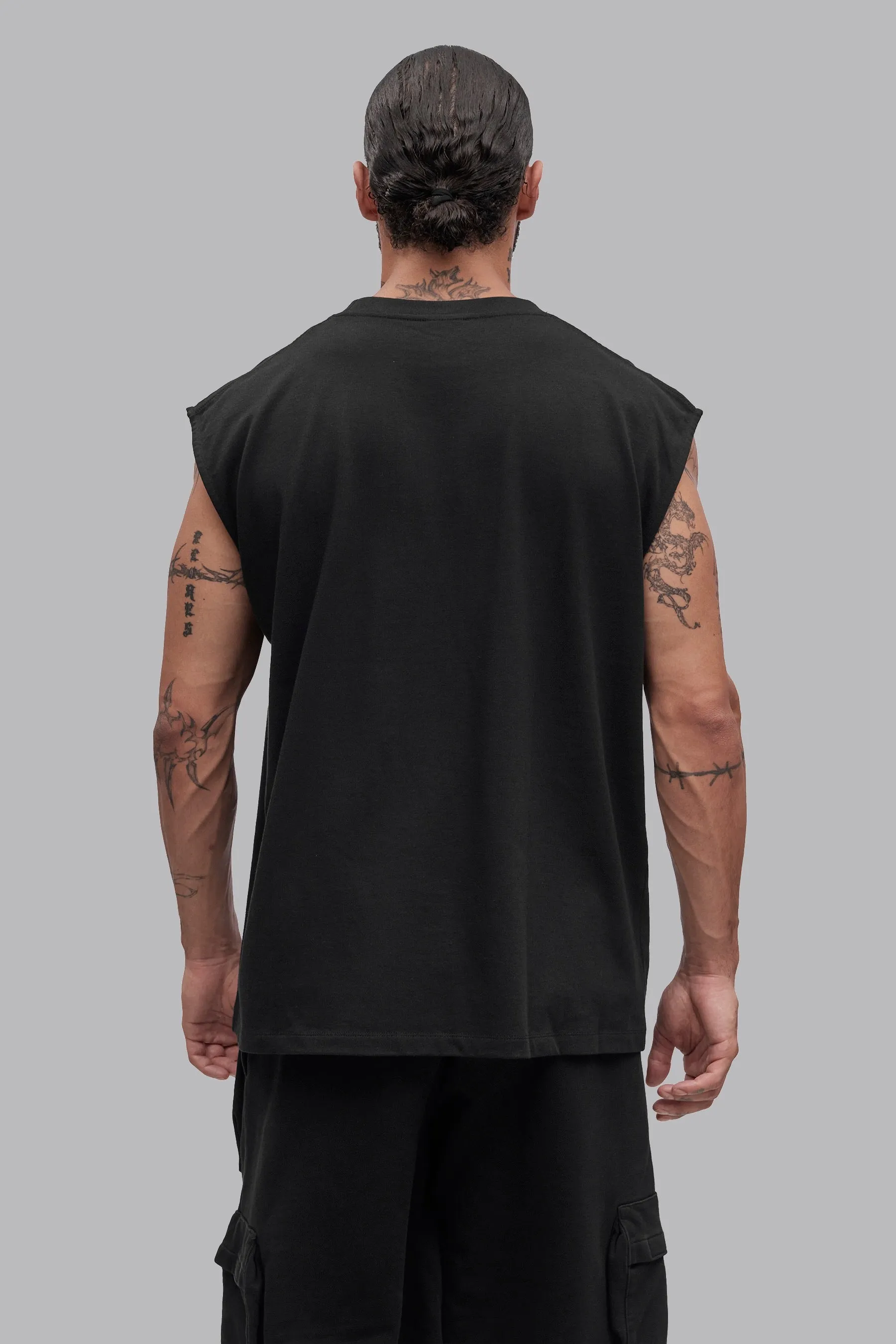 V_LYFE220 SLEEVELESS T-SHIRT - Black