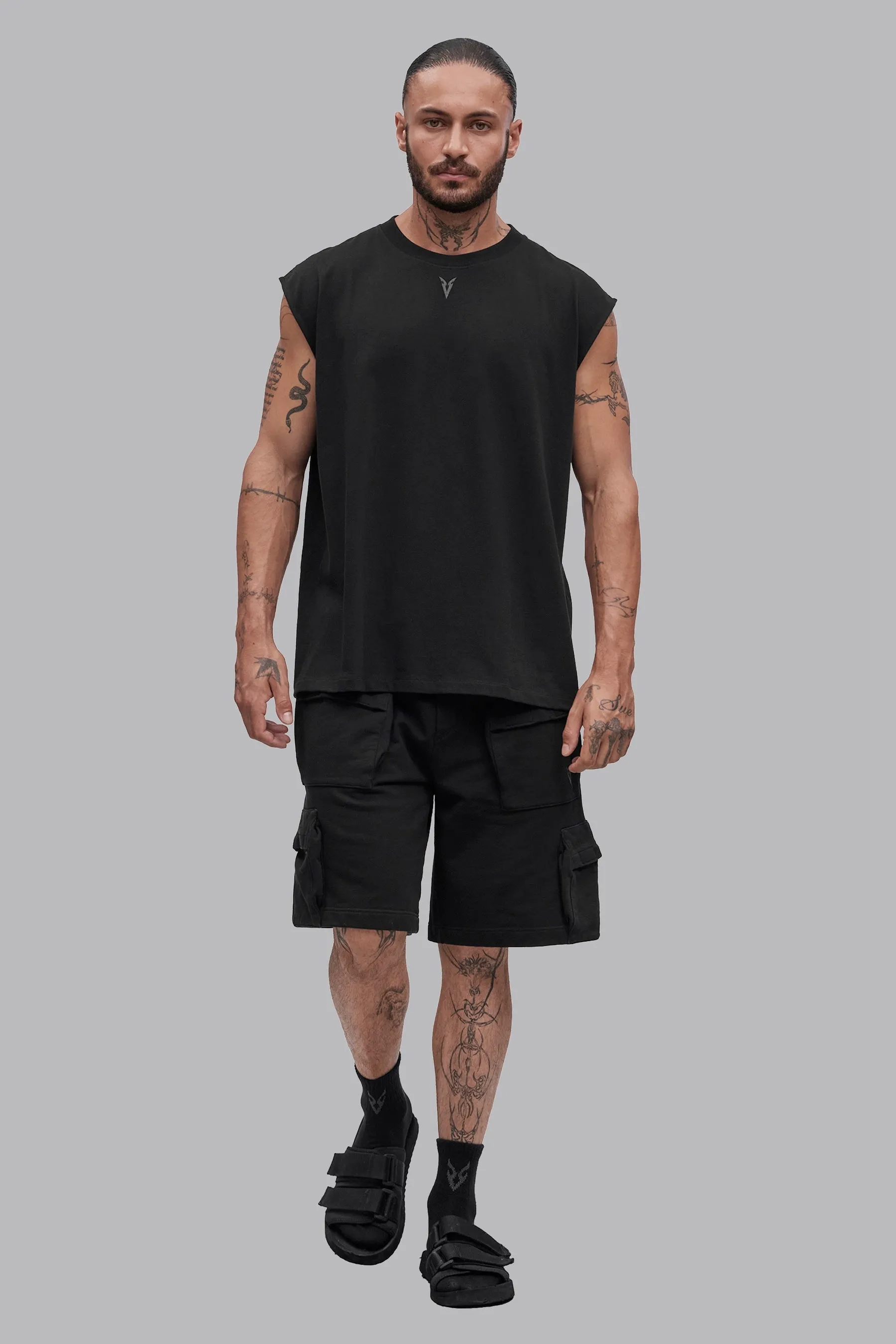 V_LYFE220 SLEEVELESS T-SHIRT - Black