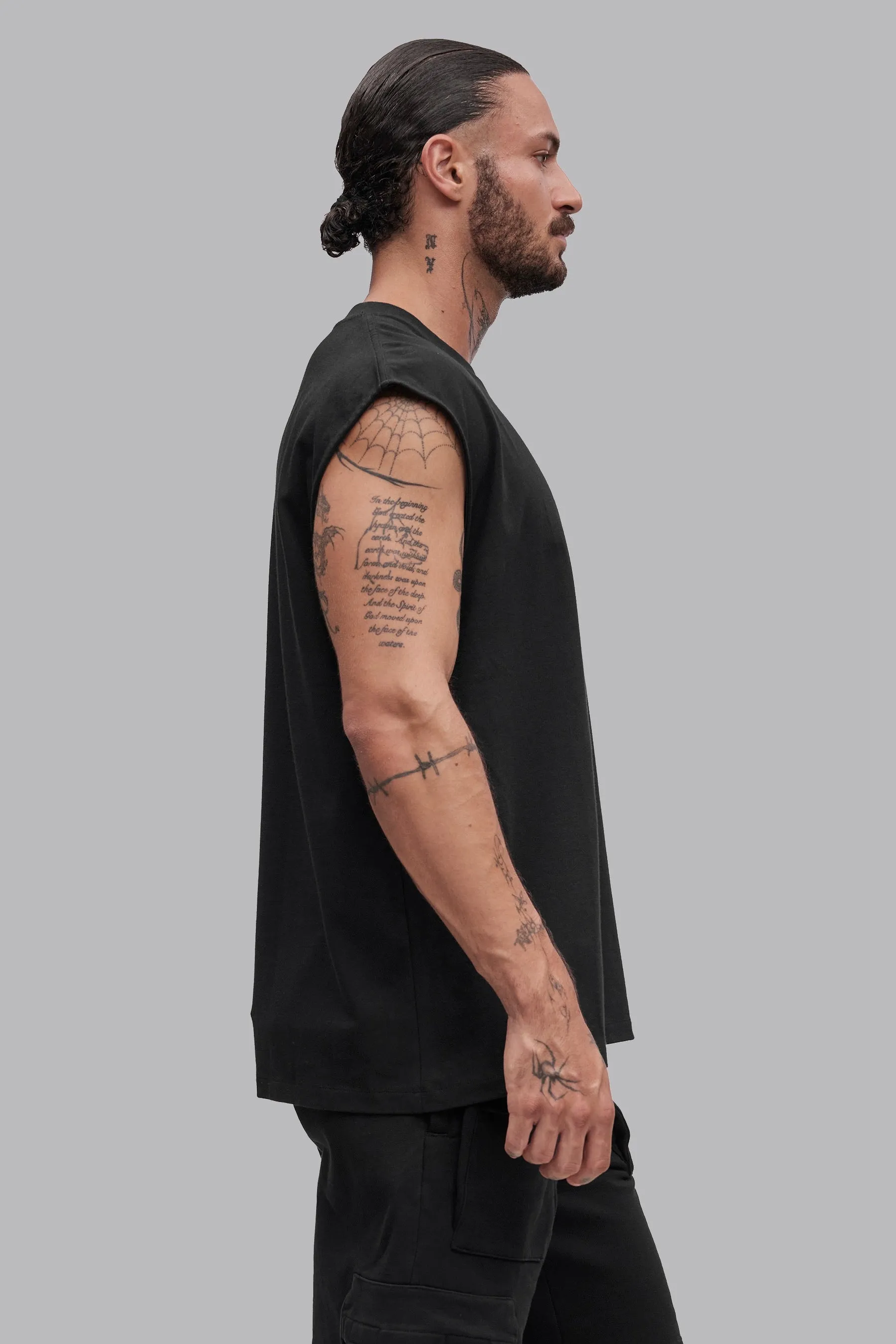 V_LYFE220 SLEEVELESS T-SHIRT - Black