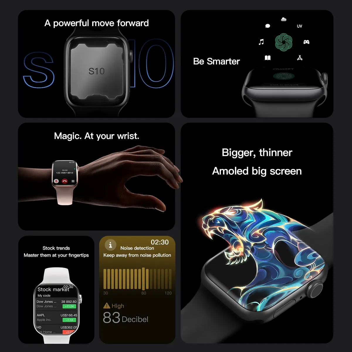 VWAR S10 Smart Watch Series 10 (46mm & 42mm) | AI ChatGPT, 4GB ROM, Noise Detection, IP68 Waterproof