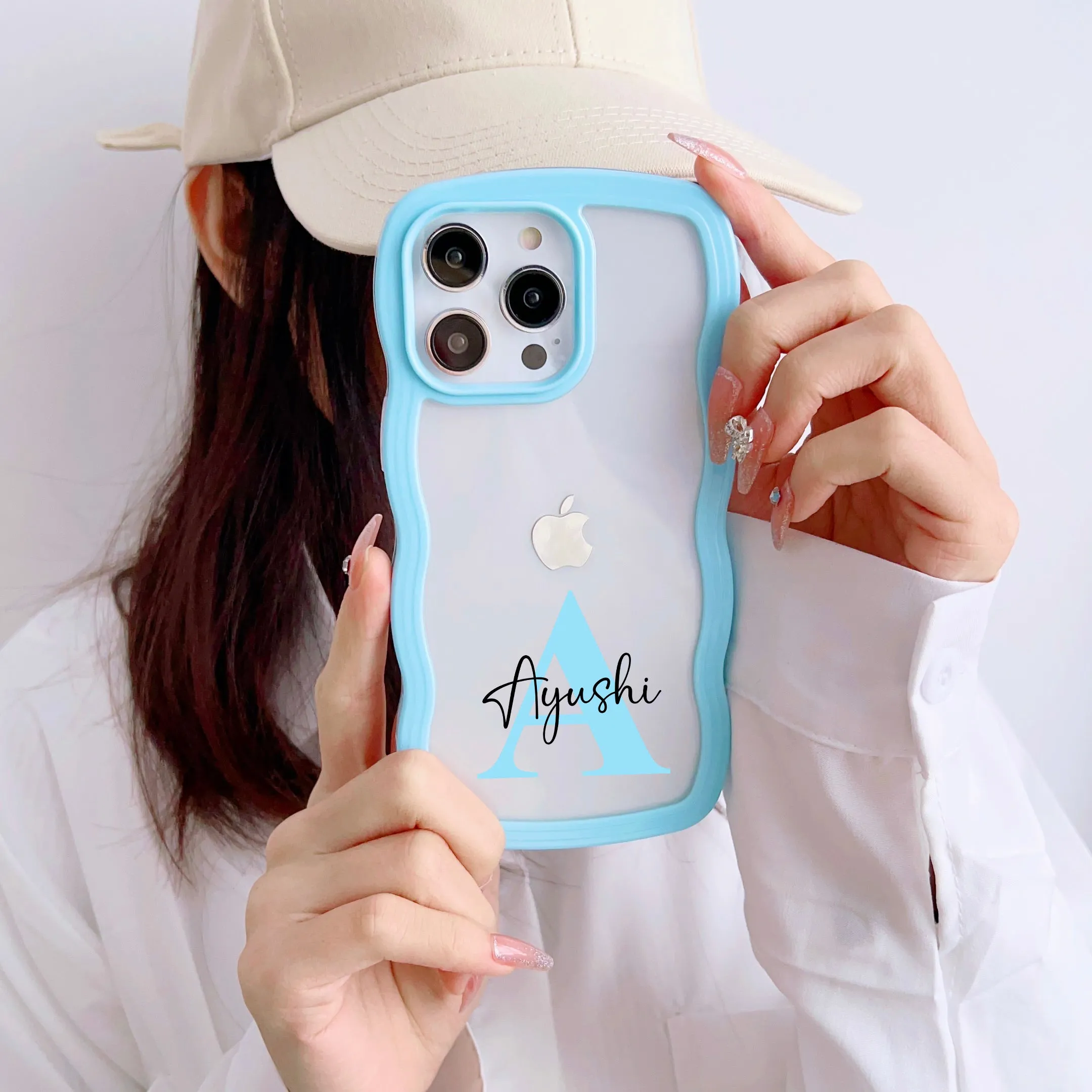 Wawy Style Customised Silicon Case for iPhone  ( Sea Blue )