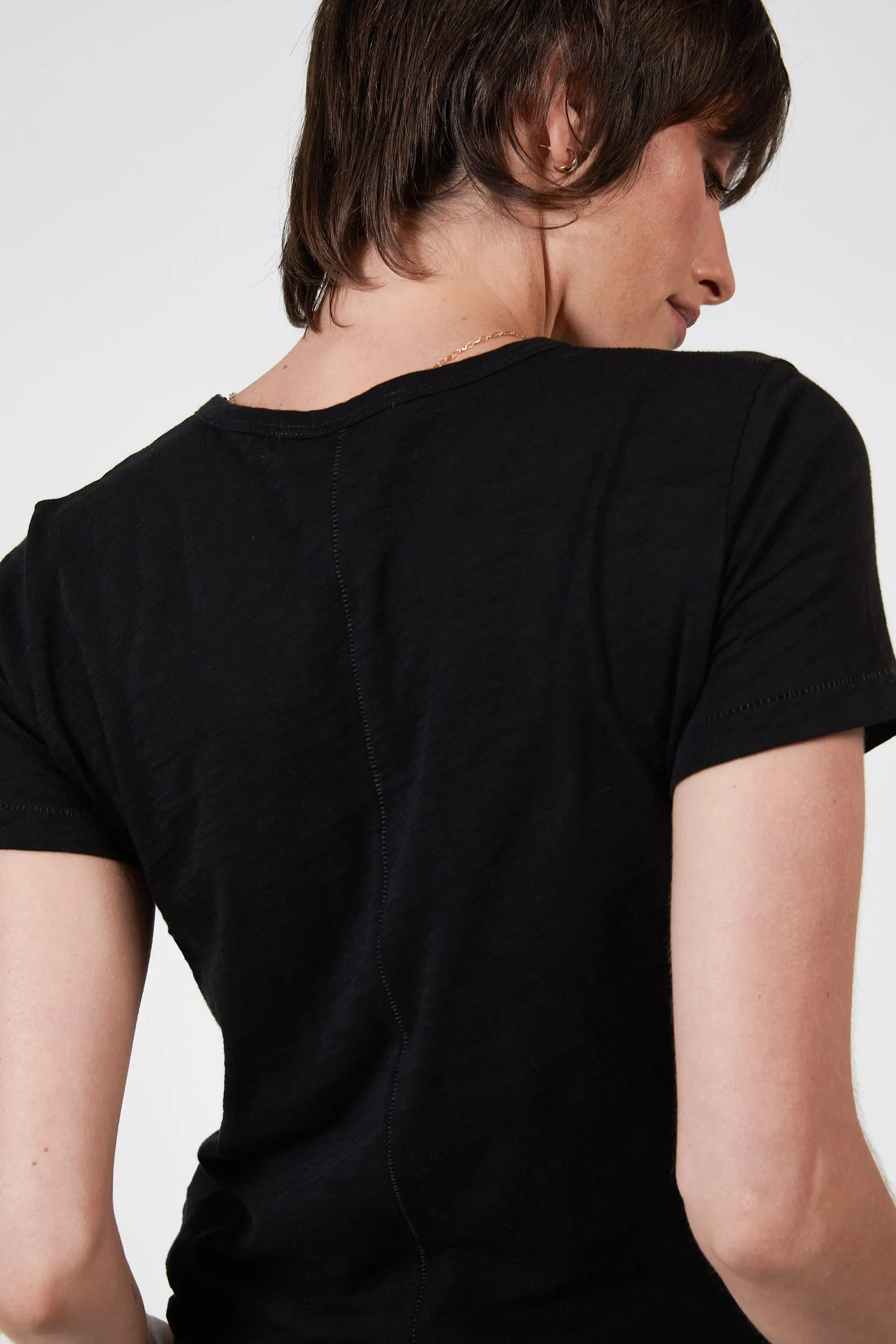 ZEPHYR SLUB TEE - BLACK