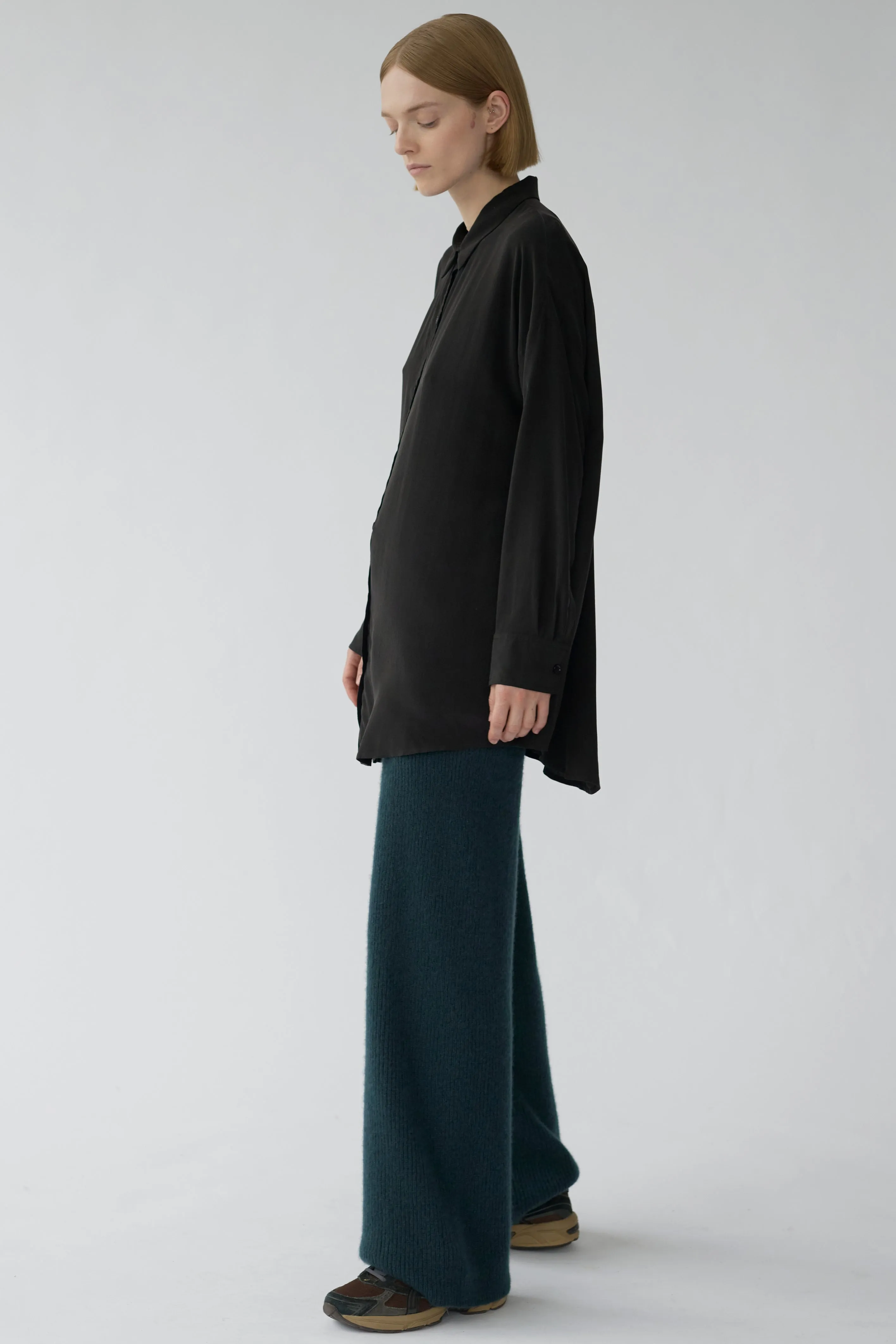 ZIGGA KNIT PANTS - JADE GREEN - SILK/CASHMERE